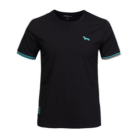 Customizable dropship embroidery t shirt men,plain round neck logo t-shirt