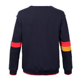 Multi Color Men'S Roundneck Sweatshirts , Navy Blue Pullover Sweatshirt Windproof